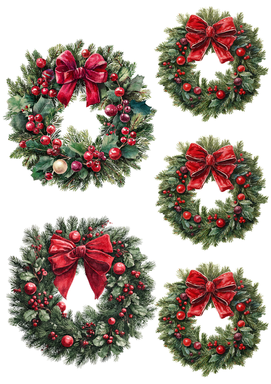Rice Paper For Decoupage Christmas Decorations Collage Cat. No. 5509