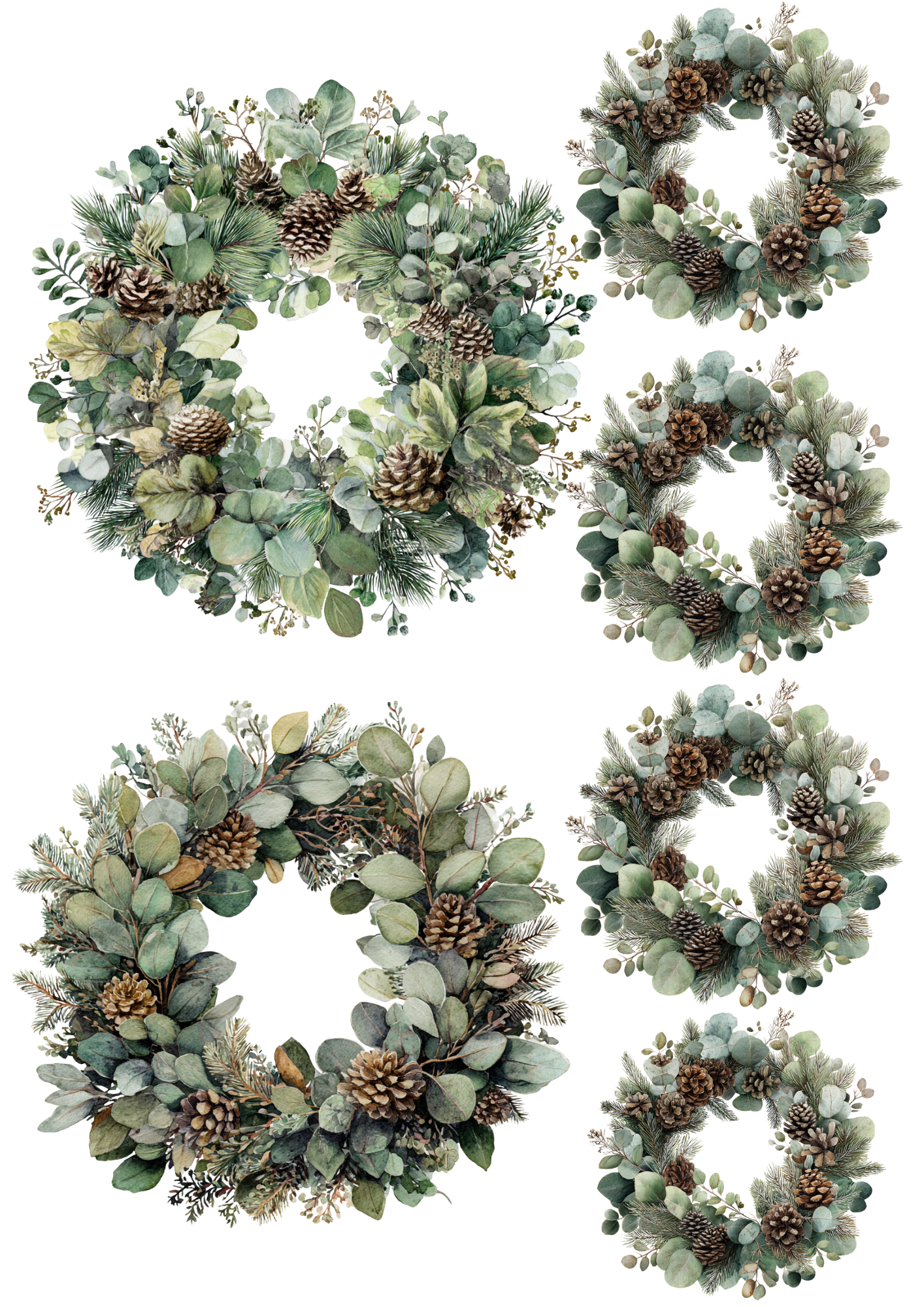 Rice Paper For Decoupage Christmas Decorations Collage Cat. No. 5511
