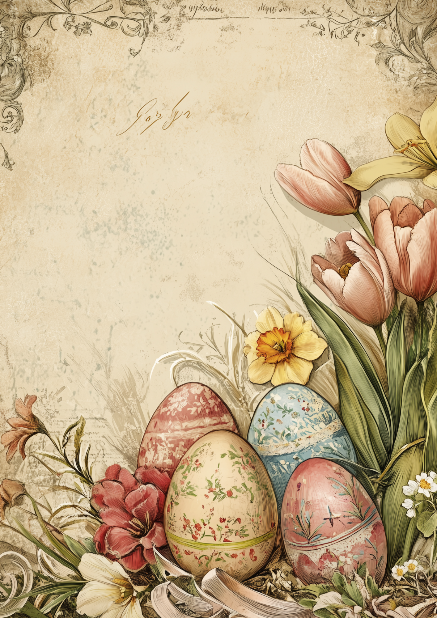 Reispapier für Decoupage, Blumenhintergrund, vollständig, Kat. Nr. 4809