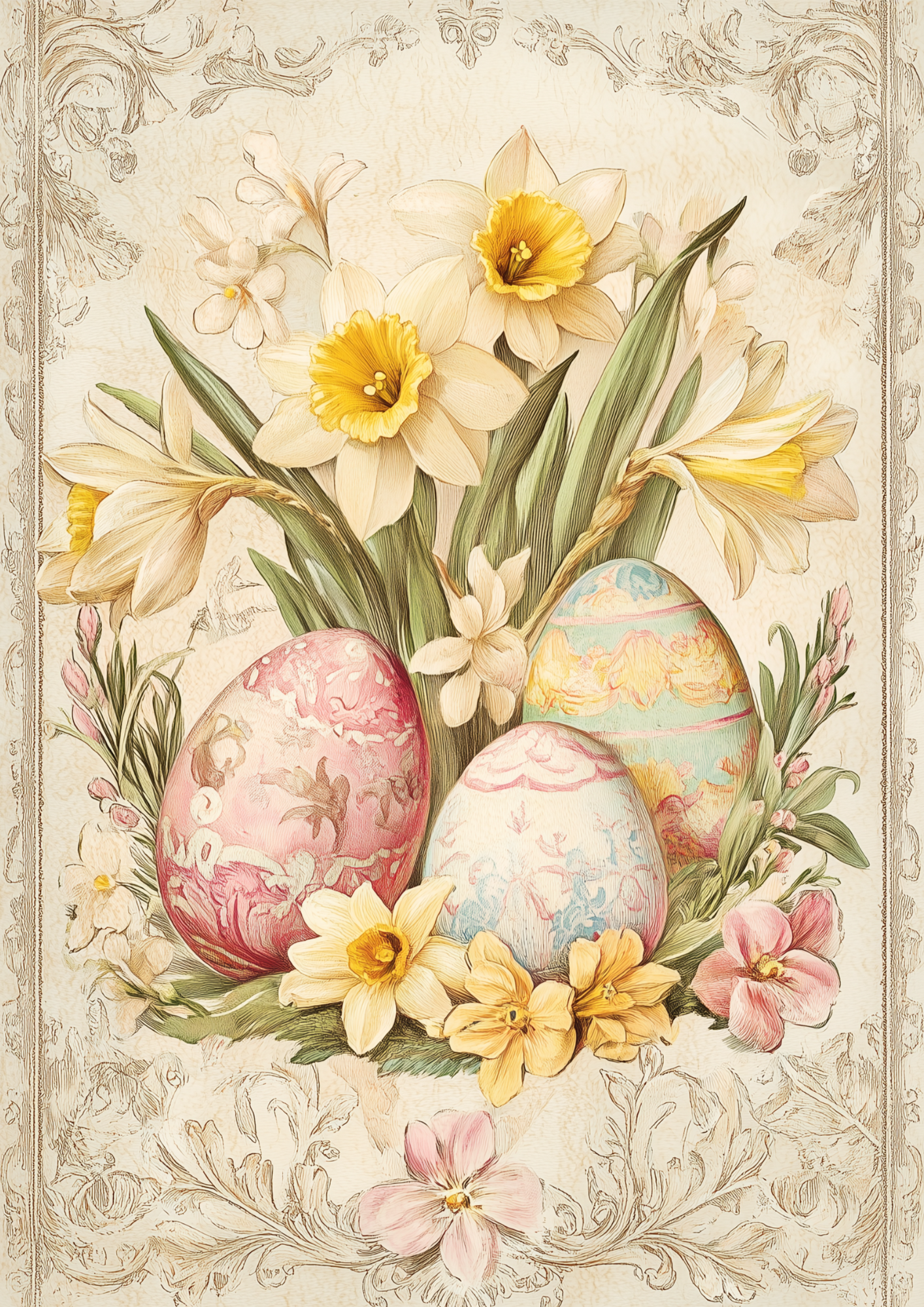 Reispapier für Decoupage, Blumenhintergrund, vollständig, Kat. Nr. 4809
