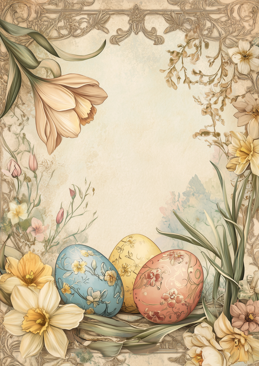Reispapier für Decoupage, Blumenhintergrund, vollständig, Kat. Nr. 4809