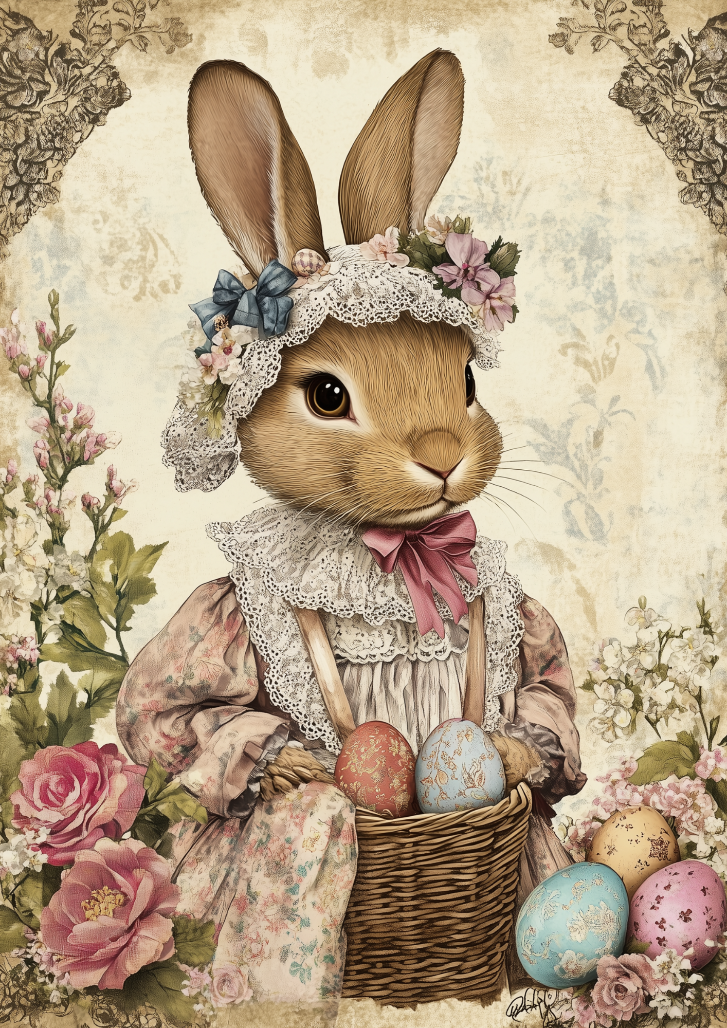 Reispapier für Decoupage, Blumenhintergrund, vollständig, Kat. Nr. 4809