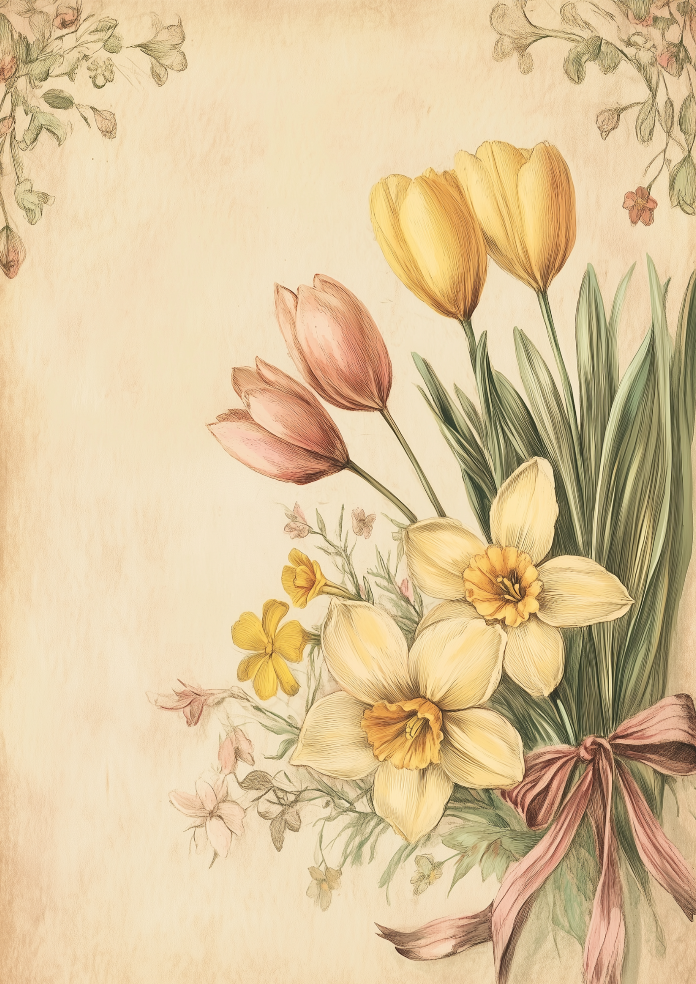 Rice Paper For Decoupage Daffodils Full Cat. No. 5553