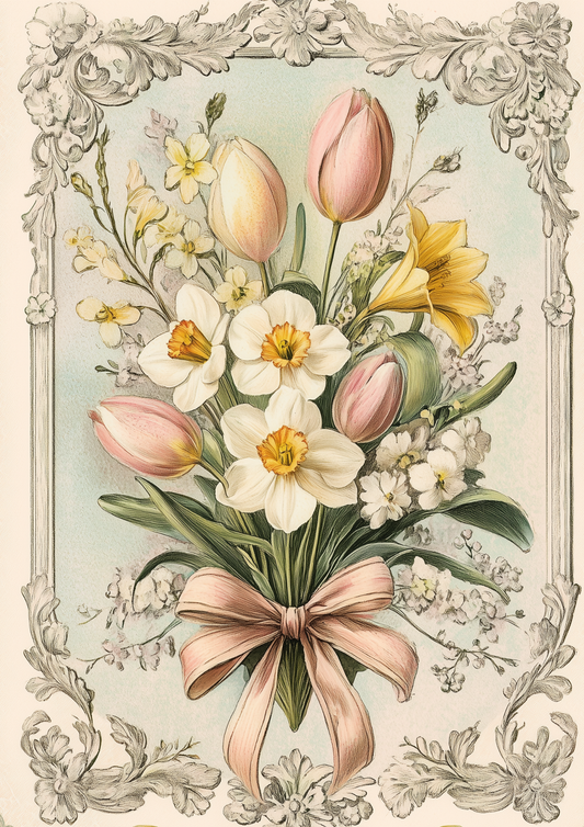 Rice Paper For Decoupage Daffodils Full Cat. No. 5555