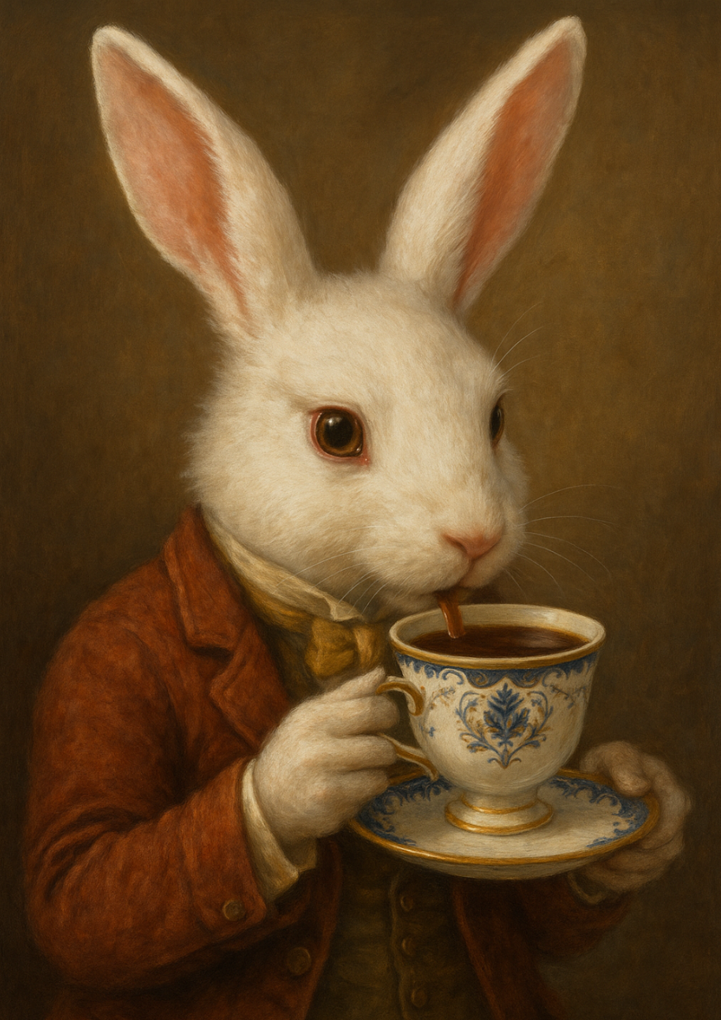 Rice Paper For Decoupage White Rabbit From Alice in Wonderland Full Cat. No. 5598