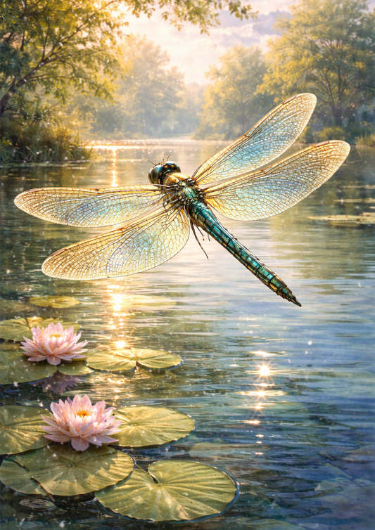 Rice Paper For Decoupage Dragonfly Full Cat. No. 5725
