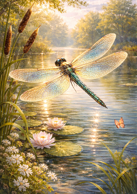 Rice Paper For Decoupage Dragonfly Full Cat. No. 5726