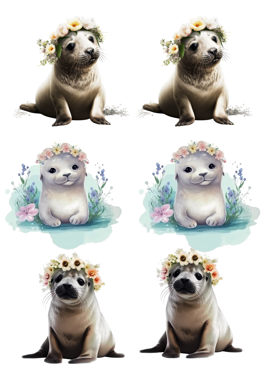 Rice Paper For Decoupage Seal In Wreath Collage Cat. No. 5751