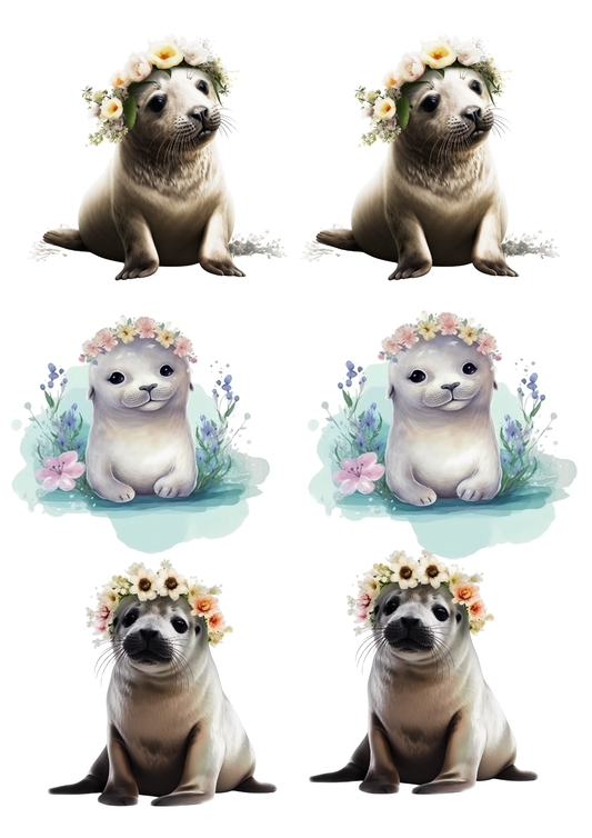 Rice Paper For Decoupage Seal In Wreath Collage Cat. No. 5751