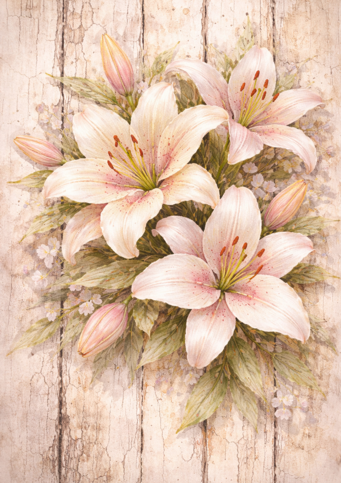 Rice Paper For Decoupage Lilies Full Cat. No. 5755