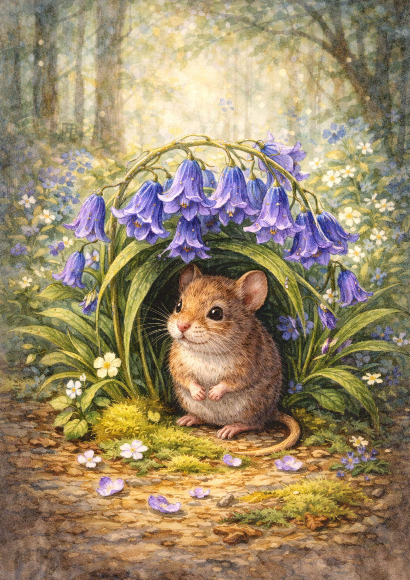 Rice Paper For Decoupage Mouse In The Forest Full Cat. No. 5782