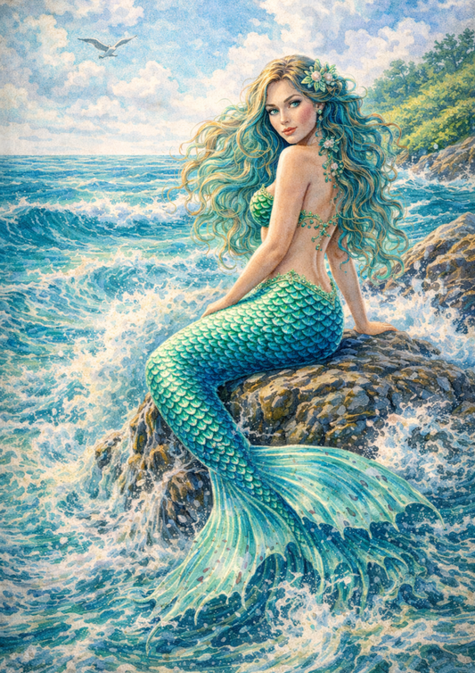 Rice Paper For Decoupage Mermaid Full Cat. No. 5805