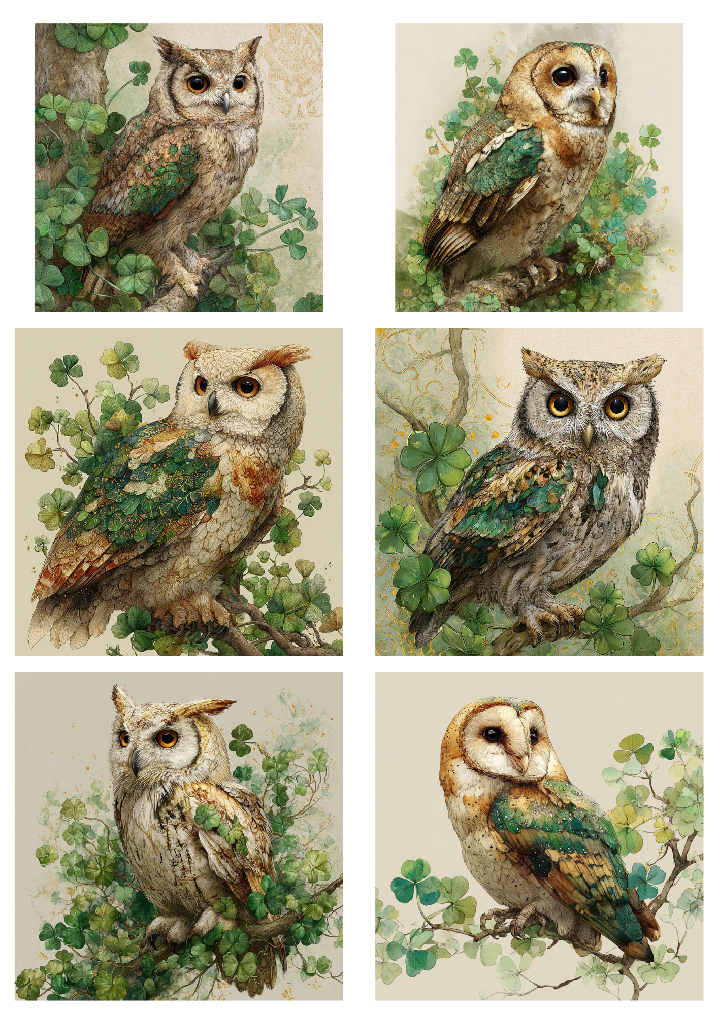 Rice Paper For Decoupage Owl Collage Cat. No. 8319