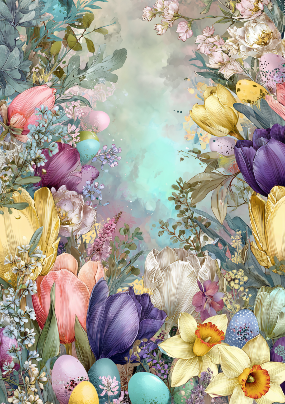Rice Paper for Decoupage Spring Floral Background Full Cat. No. 8324