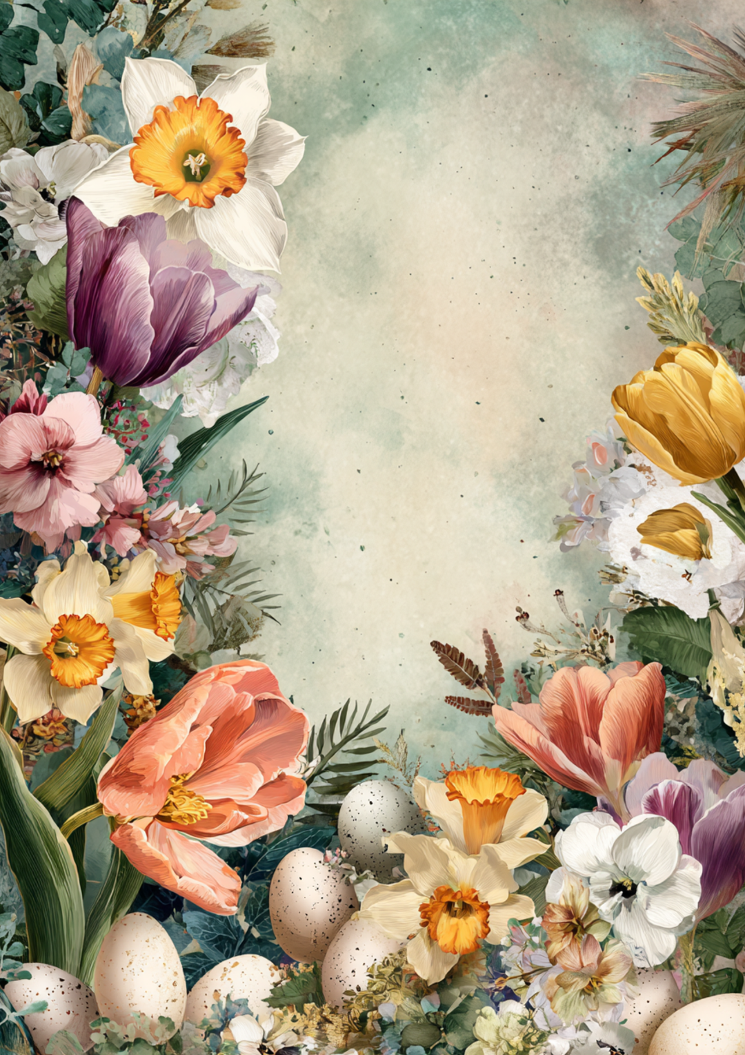 Rice Paper for Decoupage Spring Floral Background Full Cat. No. 8325
