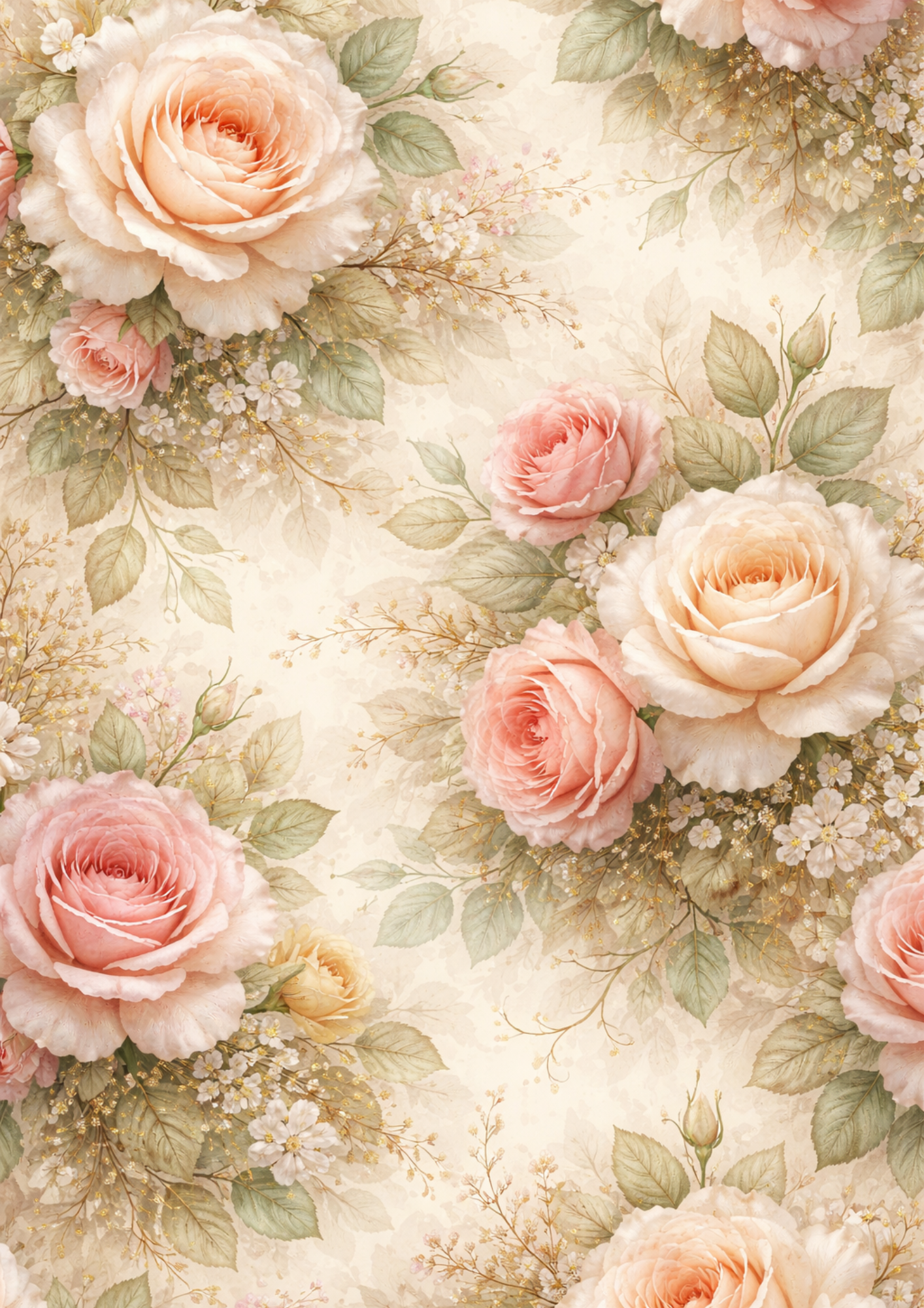 Rice Paper for Decoupage Floral Background Full Cat. No. 8338