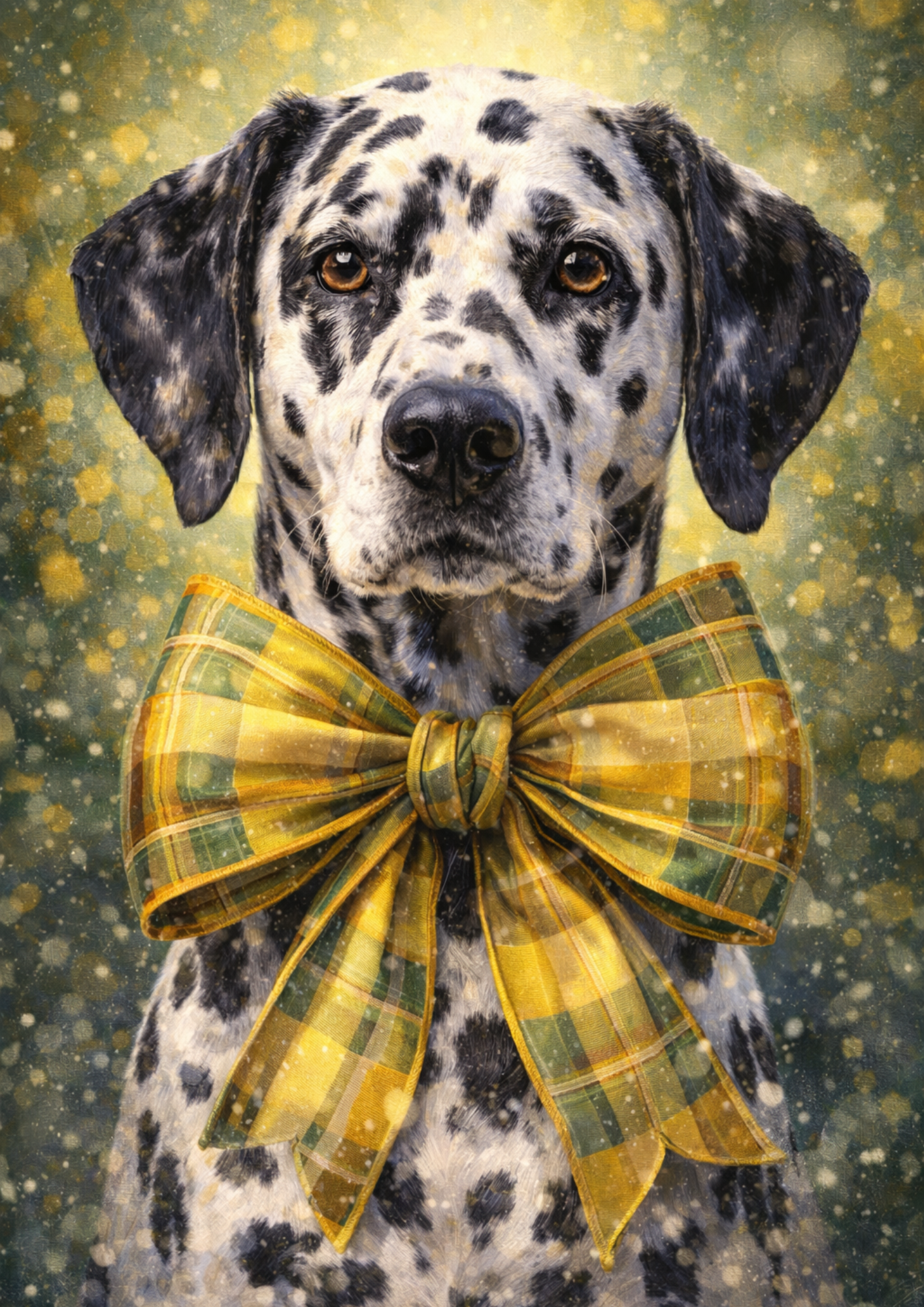 Rice Paper For Decoupage Dalmatian Dog With Bow Tie Full Cat. No. 8394