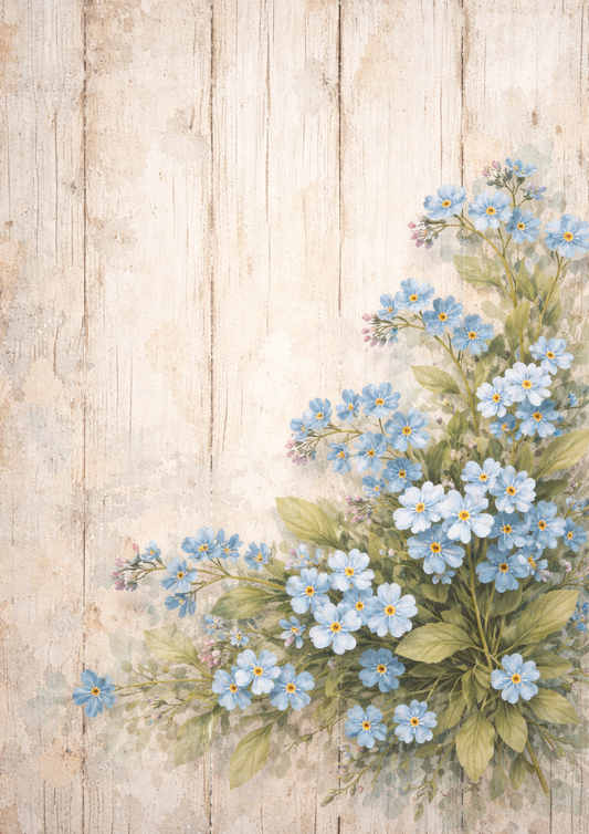 Rice Paper For Decoupage Floral Journaling Background Full Cat. No. 8416