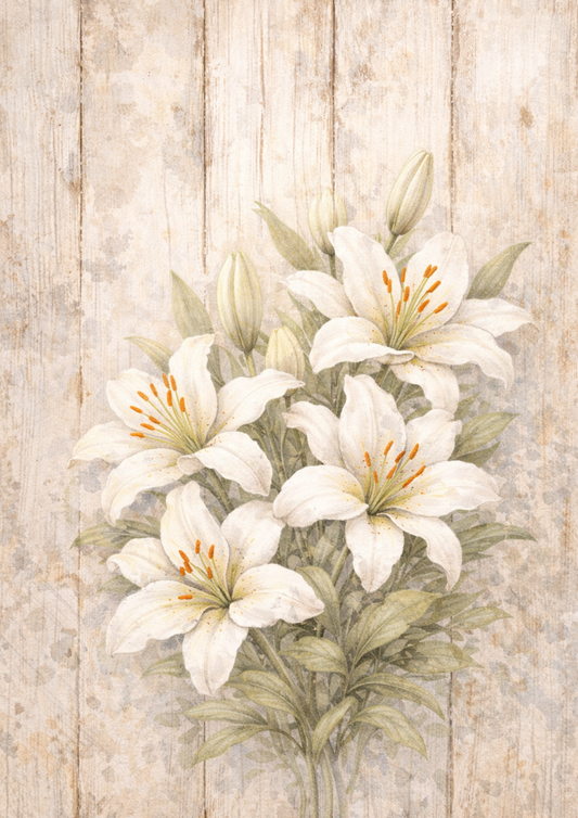 Rice Paper For Decoupage Floral Journaling Background Full Cat. No. 8420