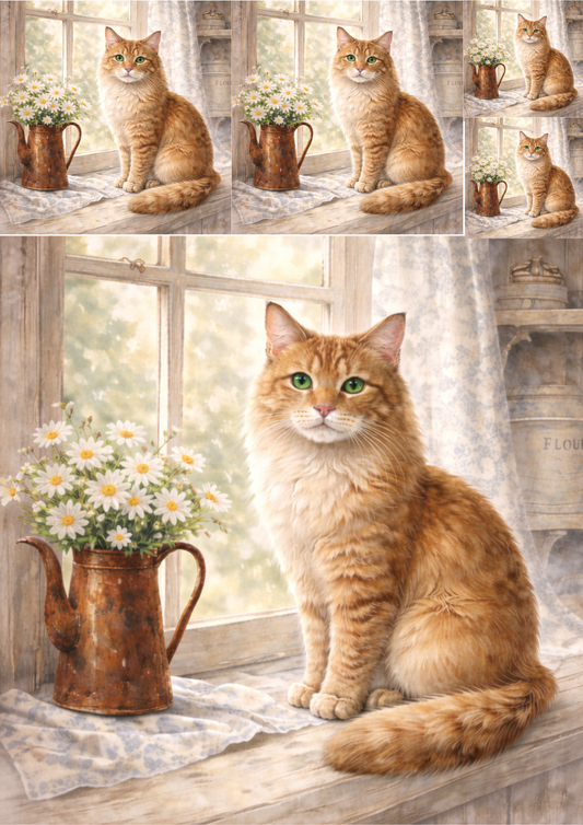 Reispapier für Decoupage, Blumenhintergrund, vollständig, Kat. Nr. 4809