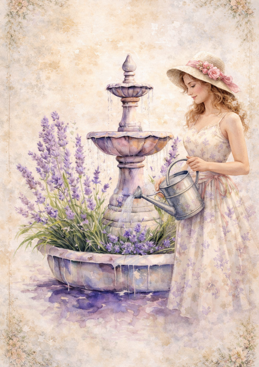 Reispapier für Decoupage, Blumenhintergrund, vollständig, Kat. Nr. 4809