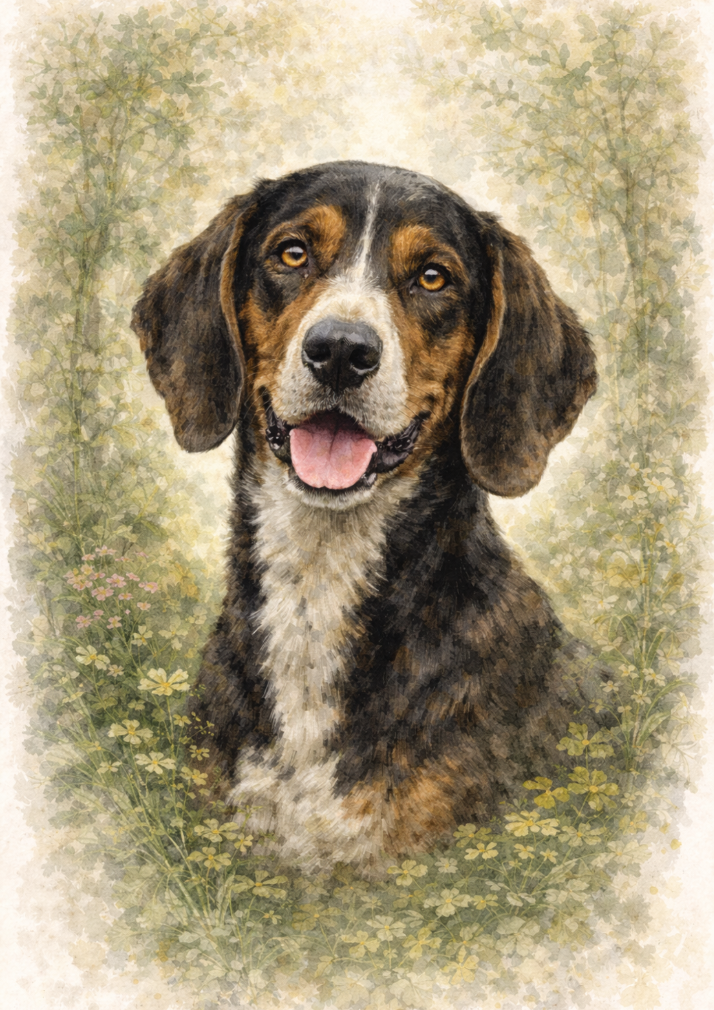 Rice Paper For Decoupage Swiss Hound Full Cat. No. 8489
