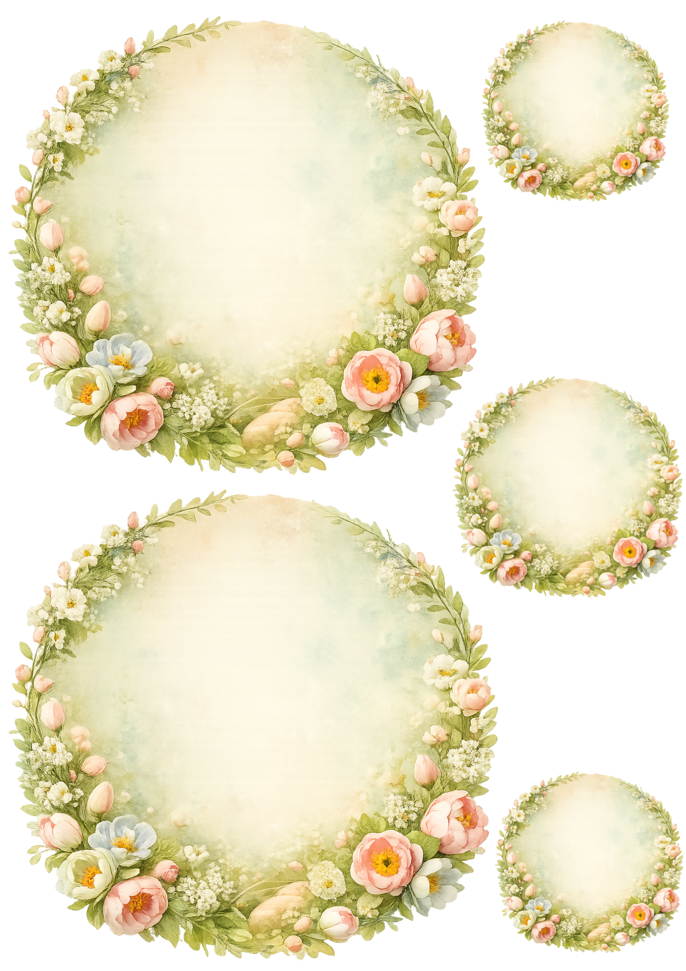 Reispapier für Decoupage, Blumenhintergrund, vollständig, Kat. Nr. 4809