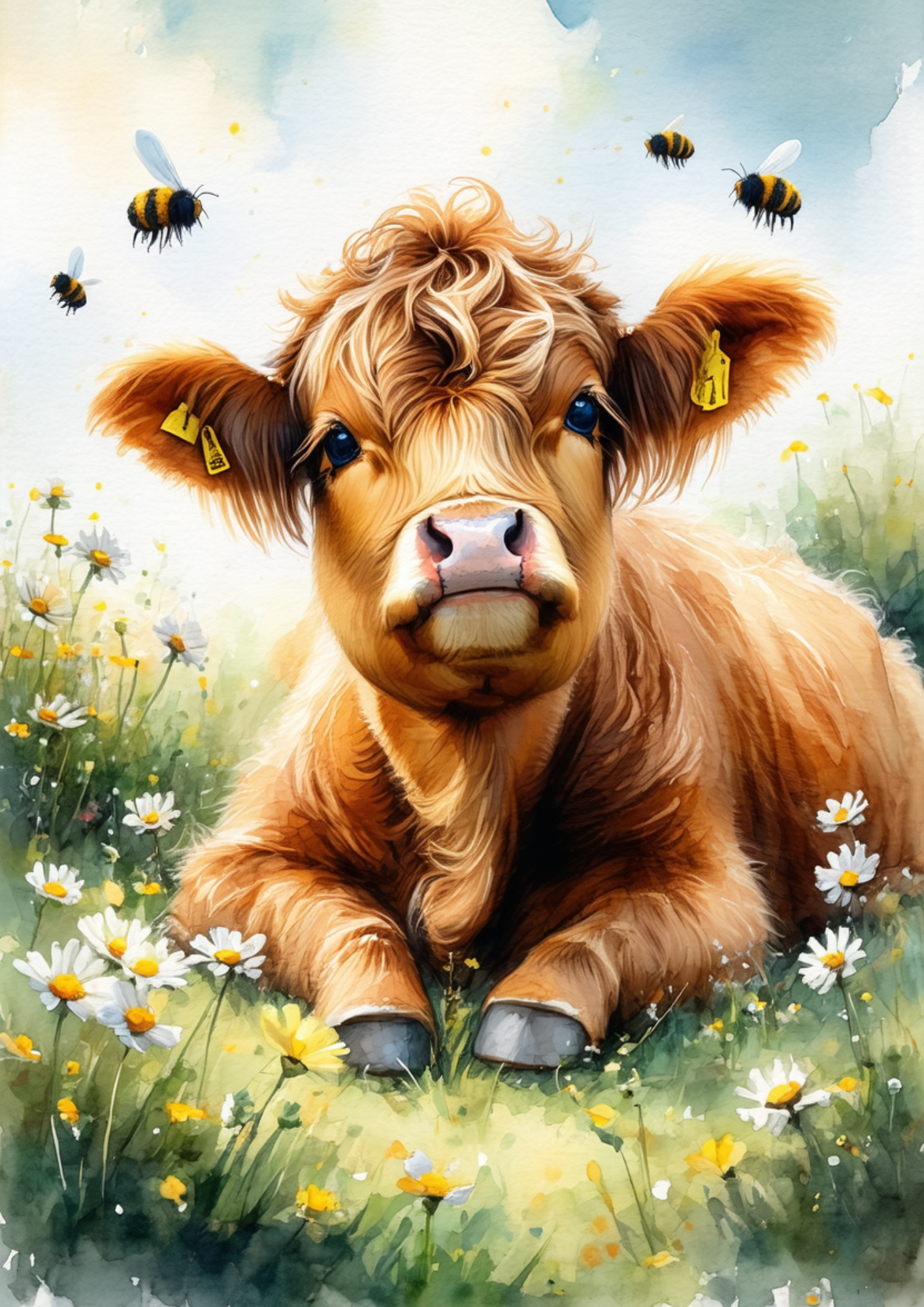 Rice Paper For Decoupage Highland Cow Full Cat. No. 8611