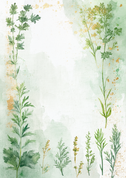 Rice Paper For Decoupage Herbs Journaling Page Full  Cat. No. 8640