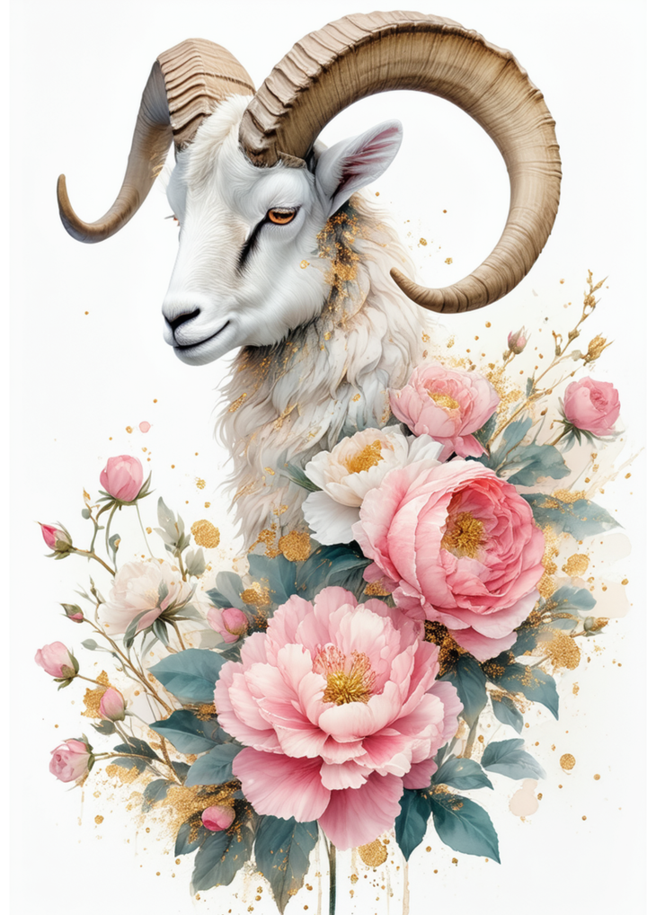 Rice Paper For Decoupage Zodiac Sign Aries  Cat. No. 8680