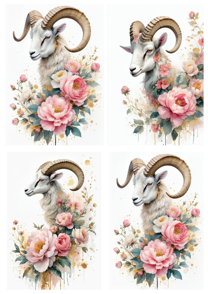 Reispapier für Decoupage, Blumenhintergrund, vollständig, Kat. Nr. 4809