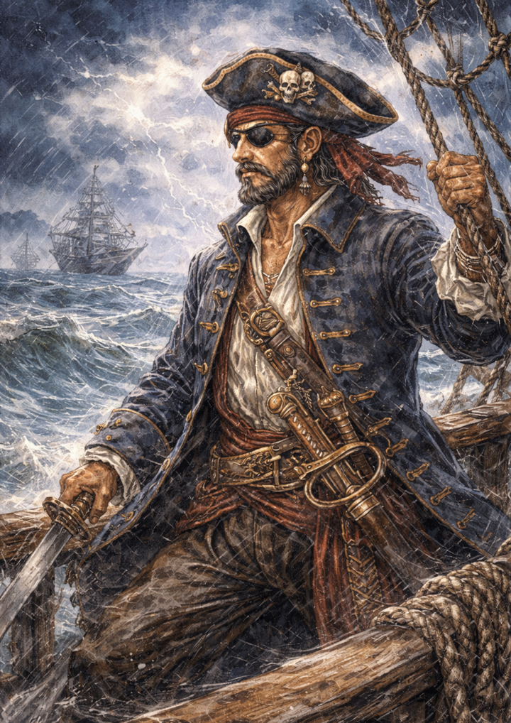 Rice Paper For Decoupage Lonely Pirate&