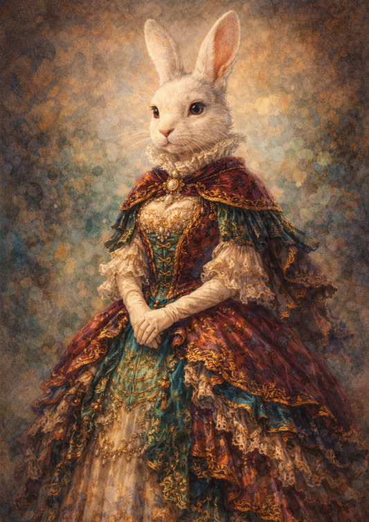 Rice Paper For Decoupage Victorian Lady Rabbit Full Cat. No. 8698