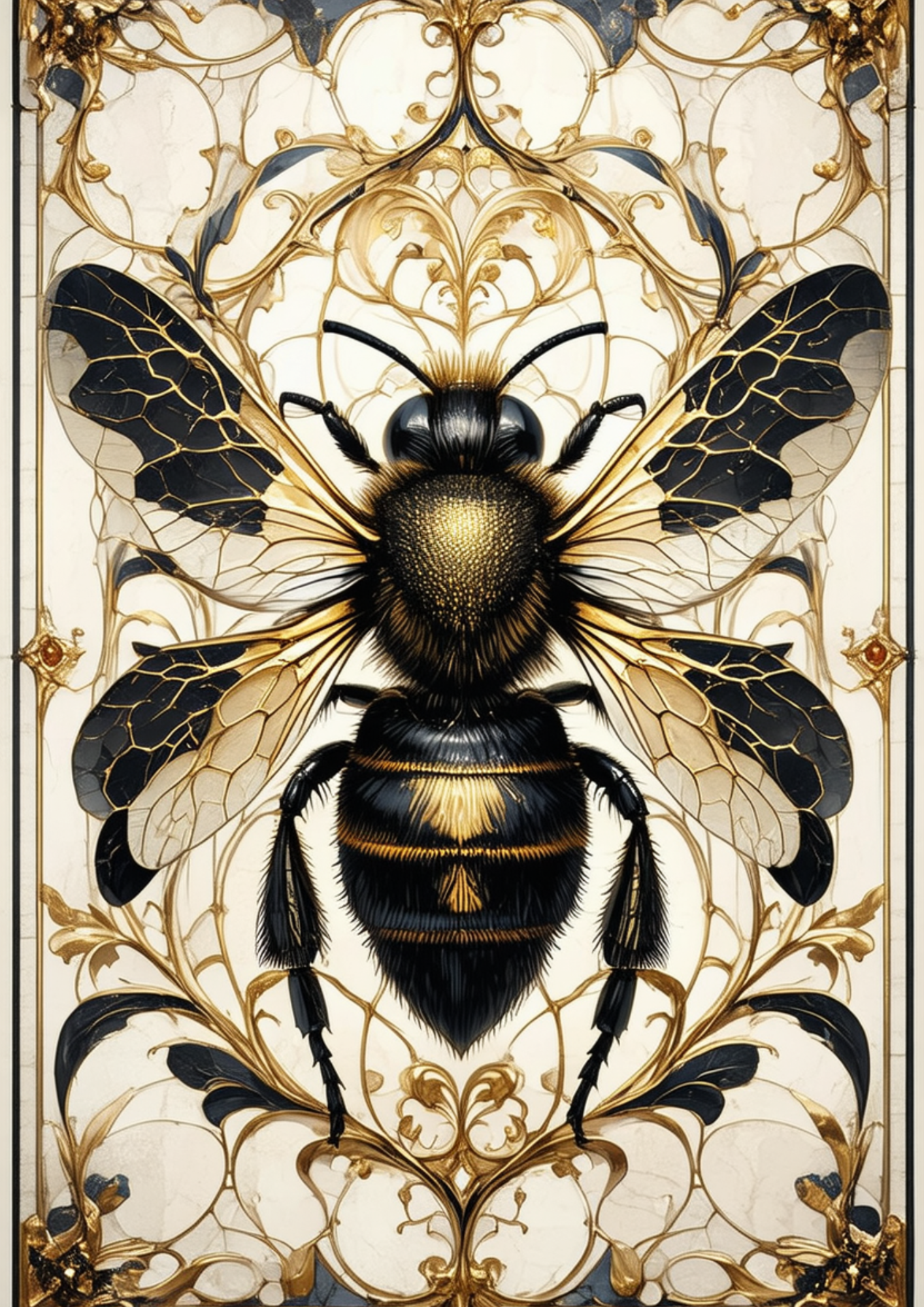 Rice Paper For Decoupage Gothic Bee Full Cat. No. 8724