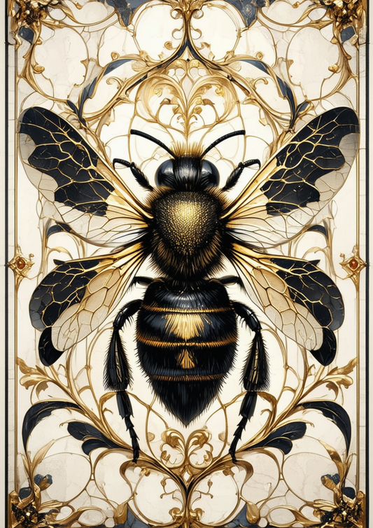 Rice Paper For Decoupage Gothic Bee Full Cat. No. 8724