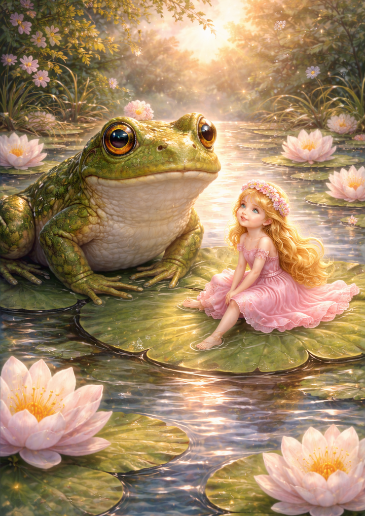 Rice Paper For Decoupage Thumbelina &amp; Frog Full Cat. No. 8766