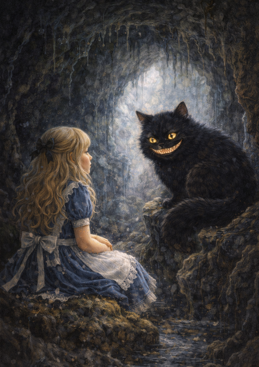 Rice Paper For Decoupage Alice & Cheshire Cat Full Cat. No. 8794