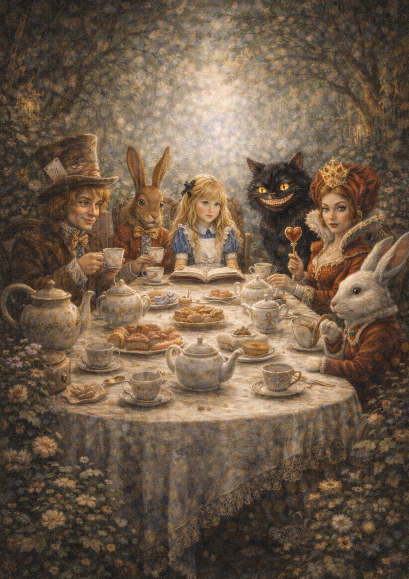 Rice Paper For Decoupage Alice in Wonderland Scene Full Cat. No. 8797