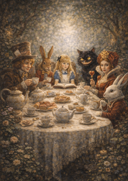 Rice Paper For Decoupage Alice in Wonderland Scene Full Cat. No. 8797