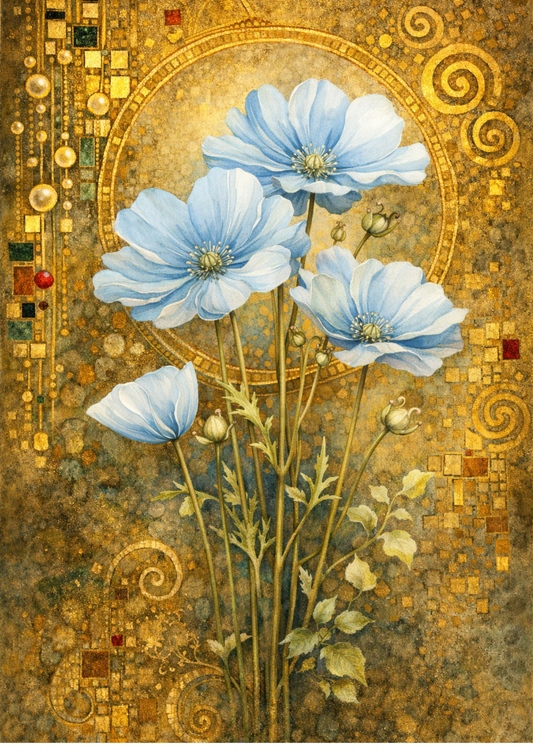 Reispapier für Decoupage, Blumenhintergrund, vollständig, Kat. Nr. 4809