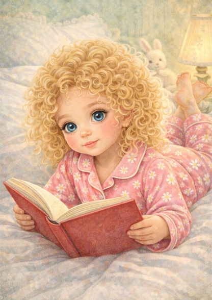 Rice Paper For Decoupage Young Girl Reading Book Full  Cat. No. 8831