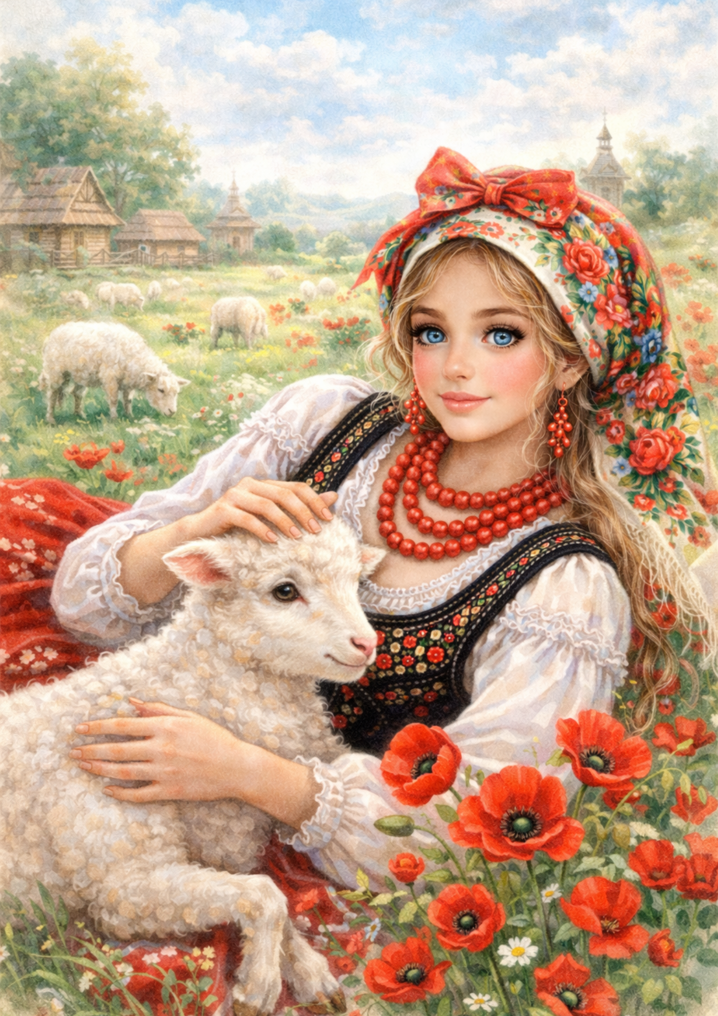 Rice Paper For Decoupage Woman in Traditional Costume from Cracow Full  Cat. No. 8837