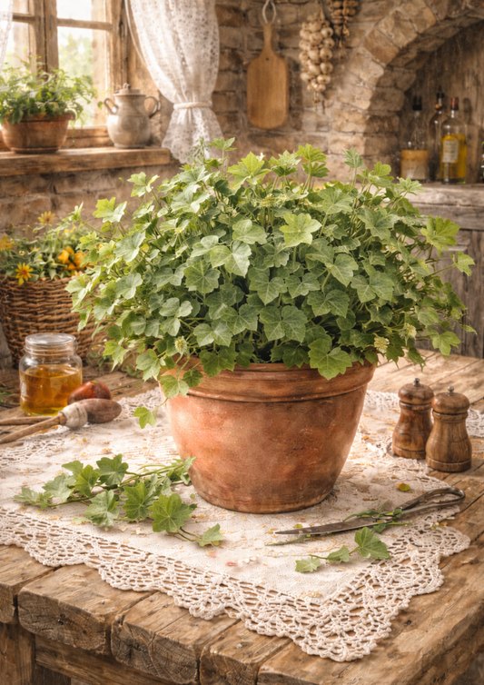 Rice Paper For Decoupage Green Ivy in the Pot Full  Cat. No. 8851