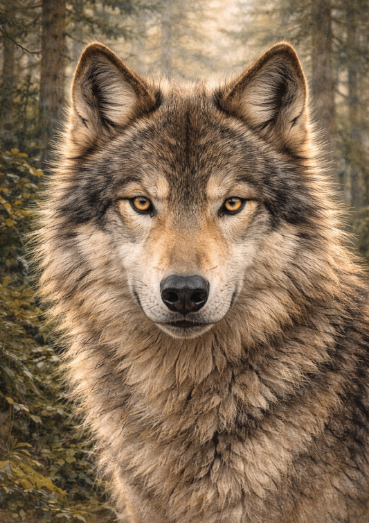 Rice Paper For Decoupage Wolf Portrait Full  Cat. No. 8857