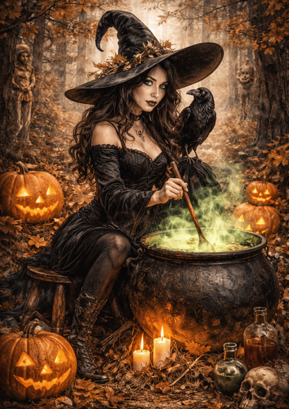 Rice Paper For Decoupage Halloween Witch Full  Cat. No. 8858