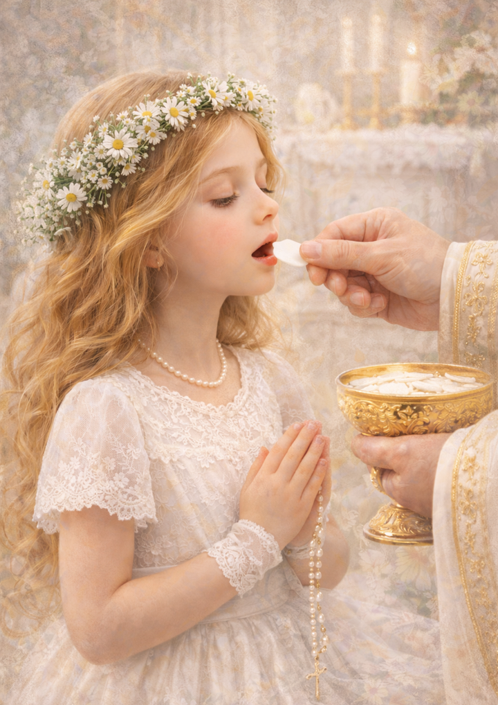 Rice Paper For Decoupage First Communion Day Girl Full  Cat. No. 8877