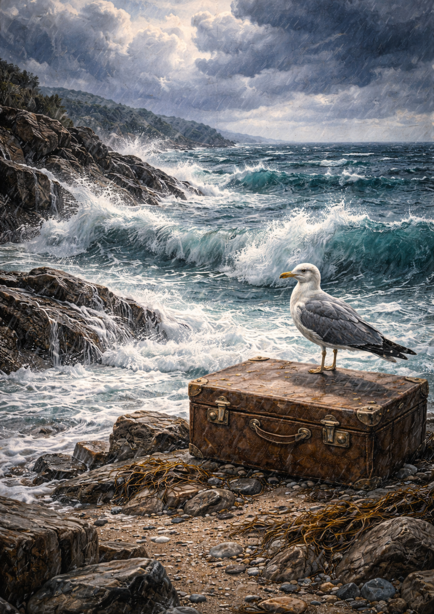 Rice Paper For Decoupage Seagull and Sea Full Cat. No. 8900