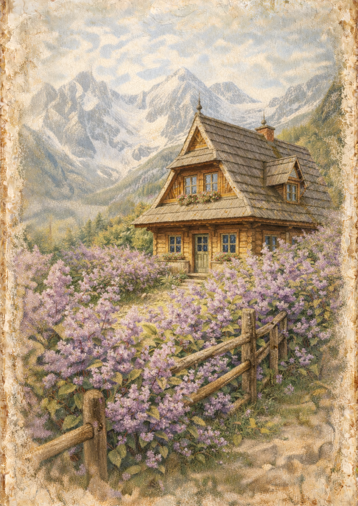 Rice Paper For Decoupage Mountain Cabin Full Cat. No. 8925