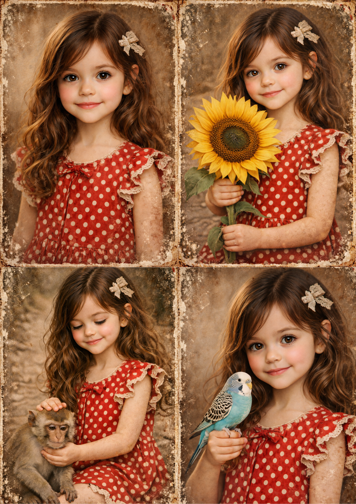 Rice Paper For Decoupage Beautiful Girl in Red Dress Collage Cat. No. 8935