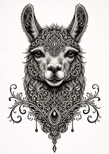 Rice Paper For Decoupage Gothic Lama Face Full  Cat. No.9152